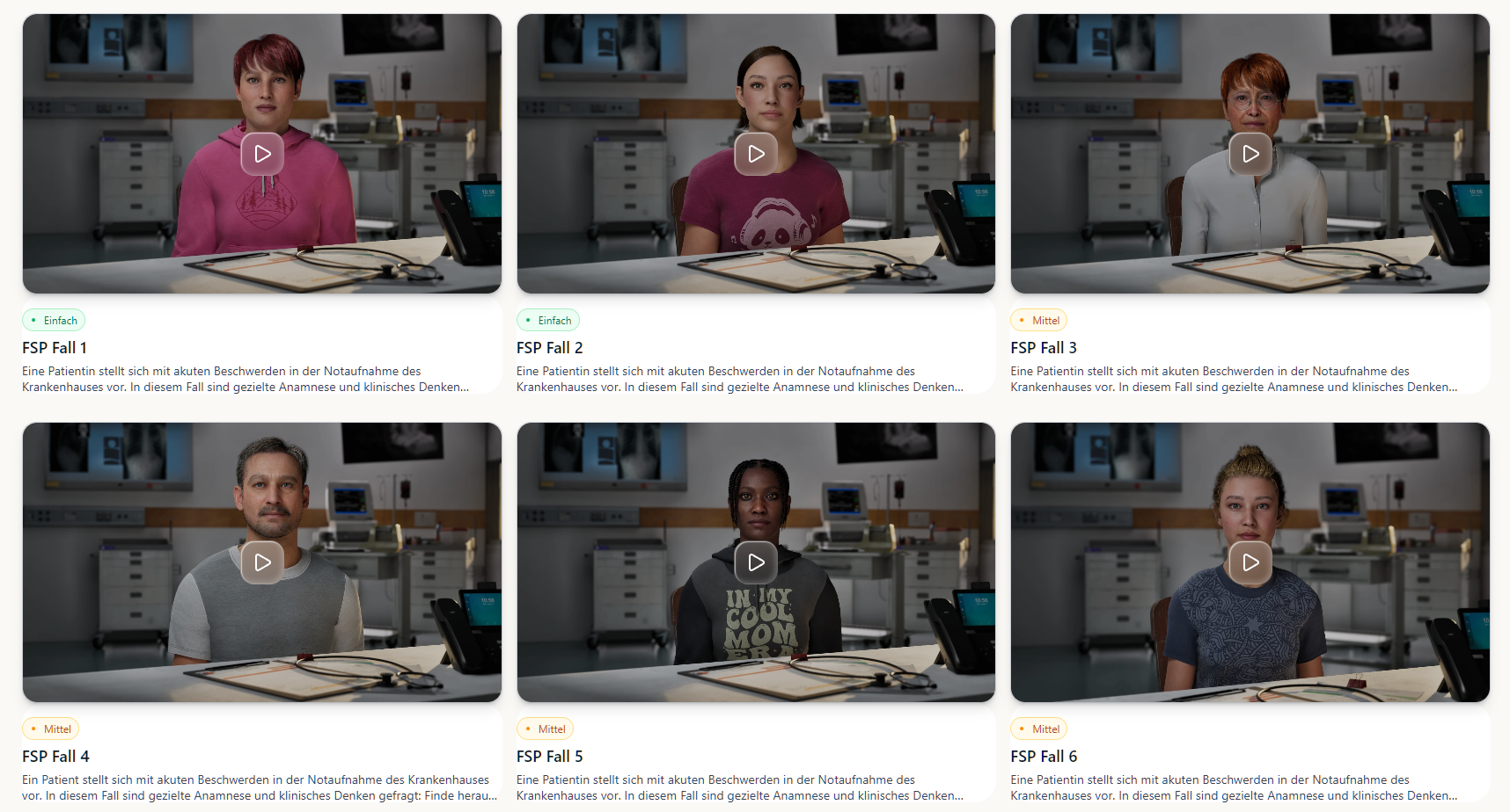 Übersicht der Fälle